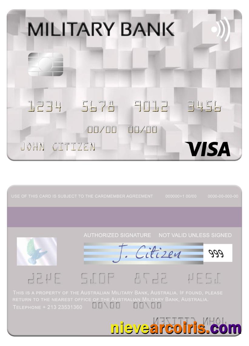 Australia Australian Military Bank visa card